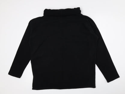 Next Womens Black Roll Neck Polyester Pullover Jumper Size M