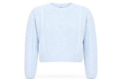 Atmosphere Womens Blue Round Neck Acrylic Pullover Jumper Size S