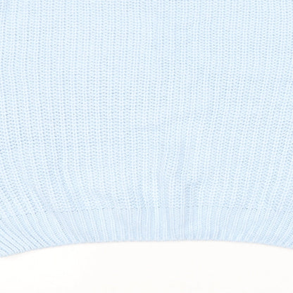 Atmosphere Womens Blue Round Neck Acrylic Pullover Jumper Size S