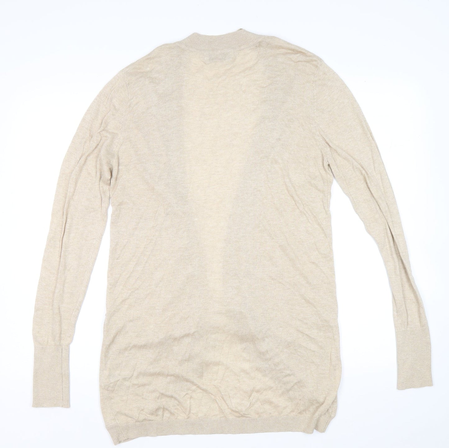 Atmospere Womens Beige V-Neck Viscose Cardigan Jumper Size 16