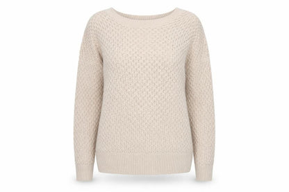 Next Womens Beige Round Neck Acrylic Pullover Jumper Size M