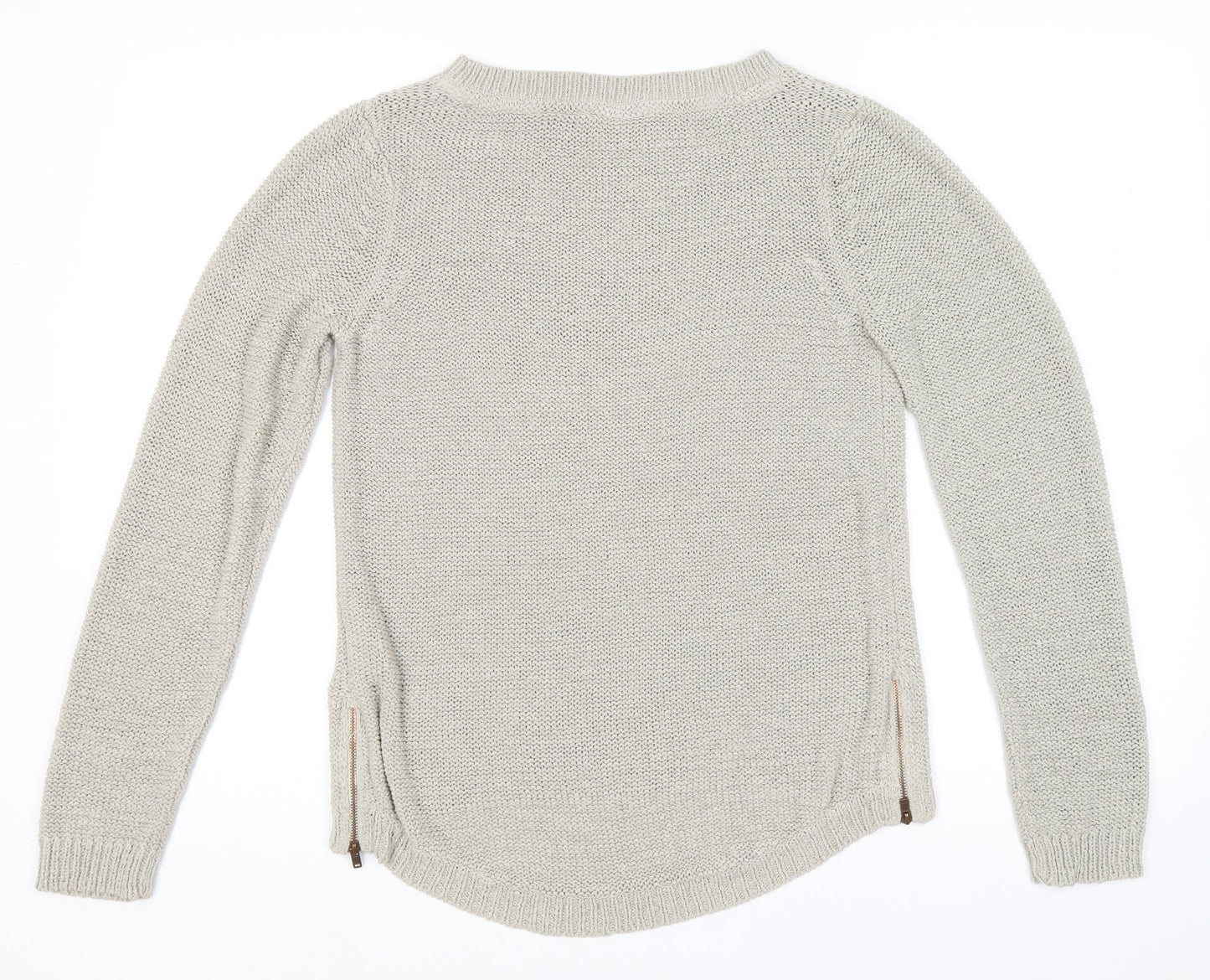 Street One Womens Beige Round Neck Nylon Pullover Jumper Size 12