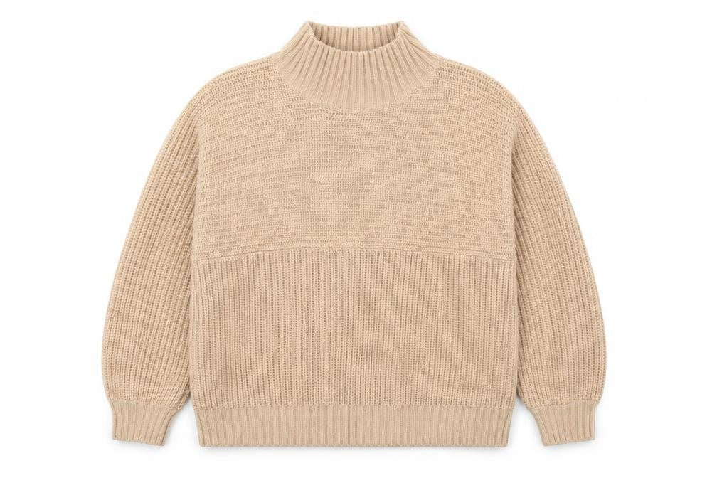 PEP & CO Womens Brown High Neck Acrylic Pullover Jumper Size L