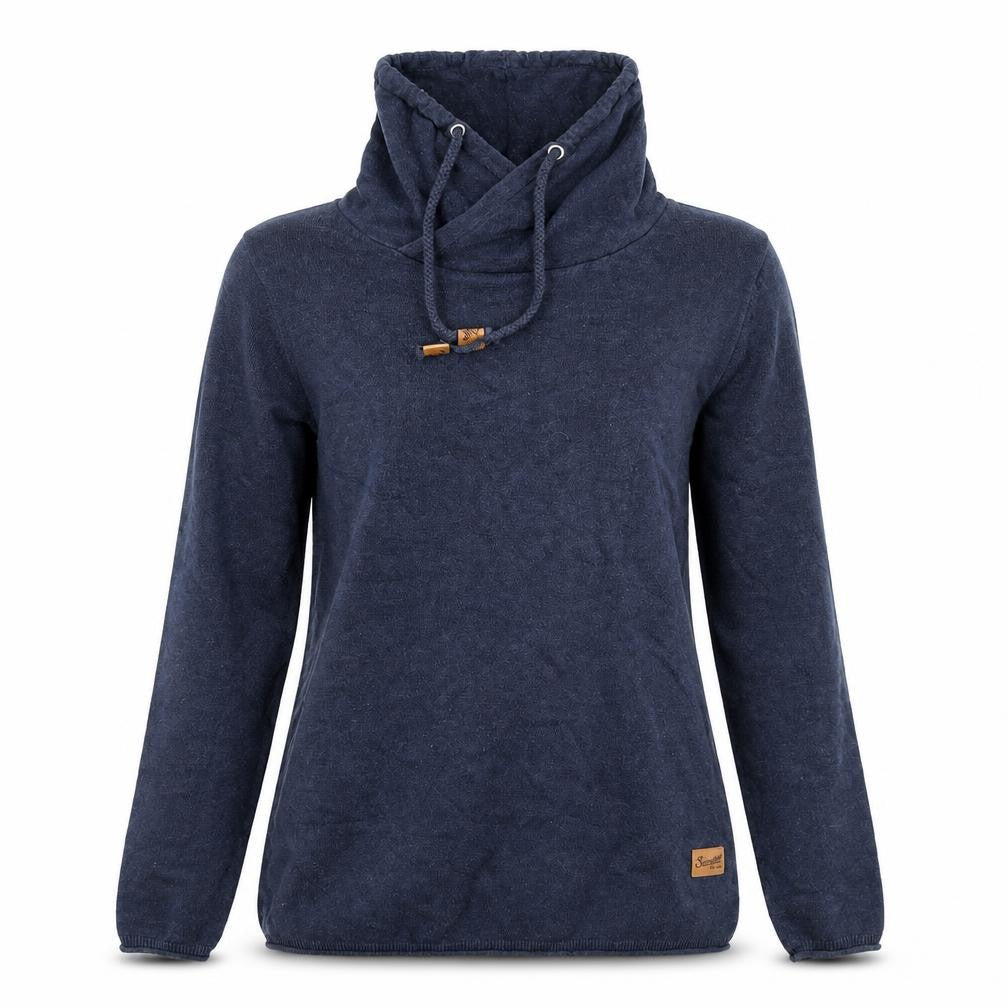 Springfield Womens Blue High Neck Cotton Pullover Jumper Size M