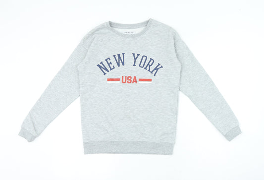 Primark Girls Green Polyester Pullover Sweatshirt Size 11-12 Years - New York