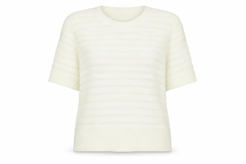 Marks & Spencer Womens White Crew Neck Polyester Pullover Jumper Size 22