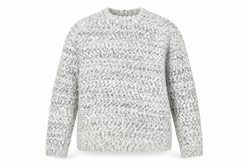 Amara Reya Womens Grey Crew Neck Polyester Pullover Jumper Size L