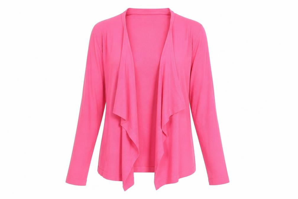 M&Co Womens Pink V-Neck Viscose Cardigan Jumper Size 10