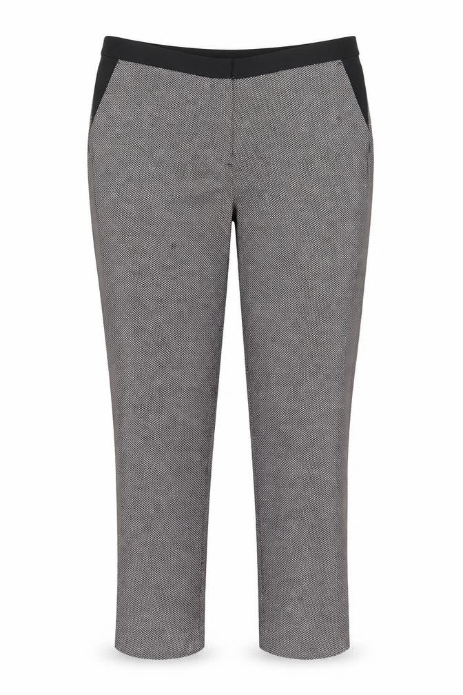 F&F Womens Multicoloured Geometric Polyester Trousers Size 12 L23 in Regular Hook & Eye