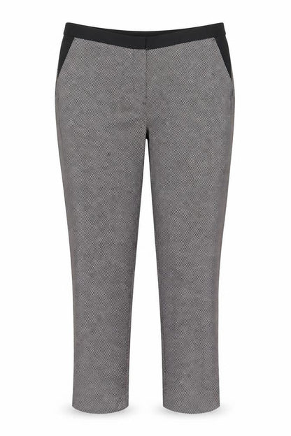 F&F Womens Multicoloured Geometric Polyester Trousers Size 12 L23 in Regular Hook & Eye