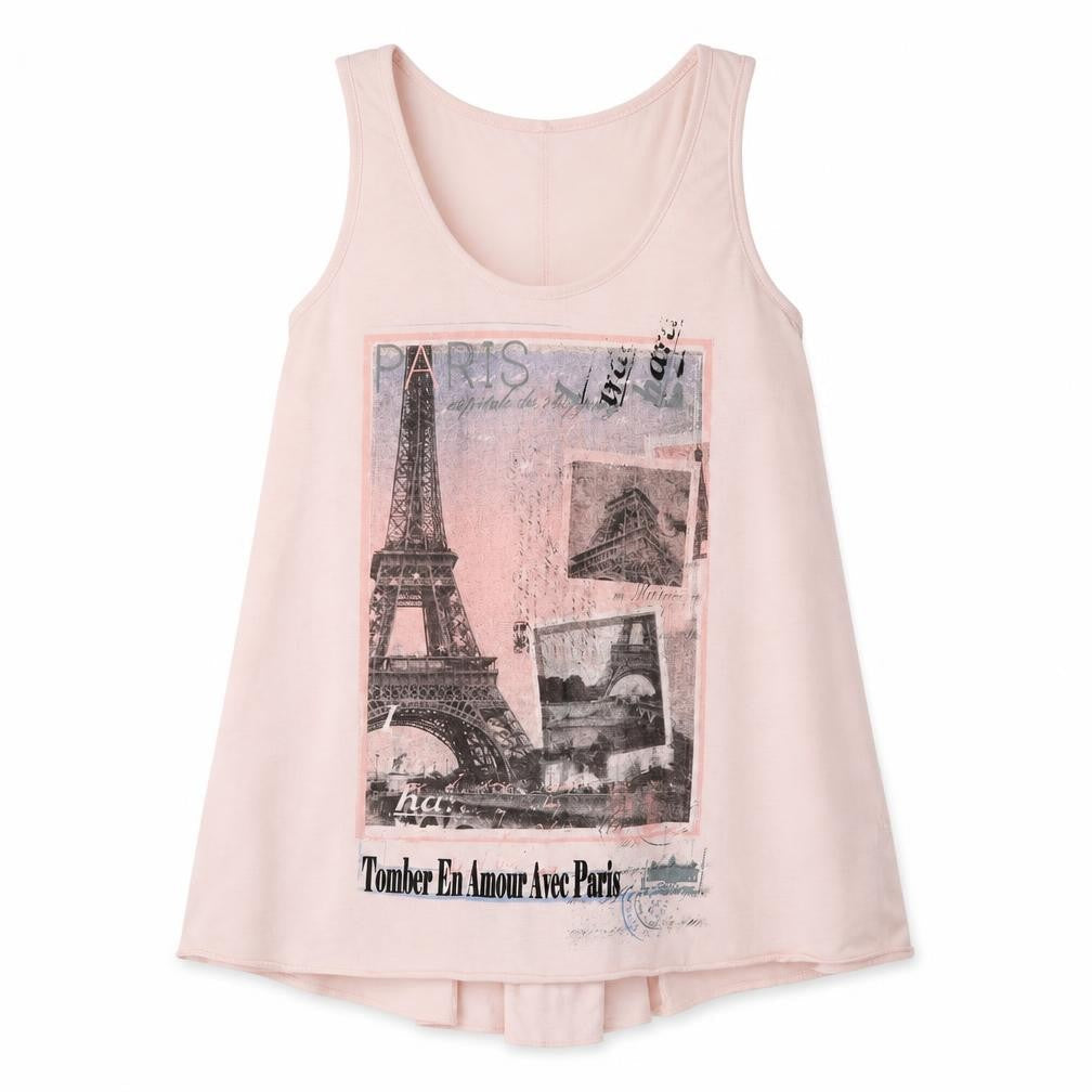 BHS Womens Pink Polyester Basic Tank Size 12 Scoop Neck - Paris