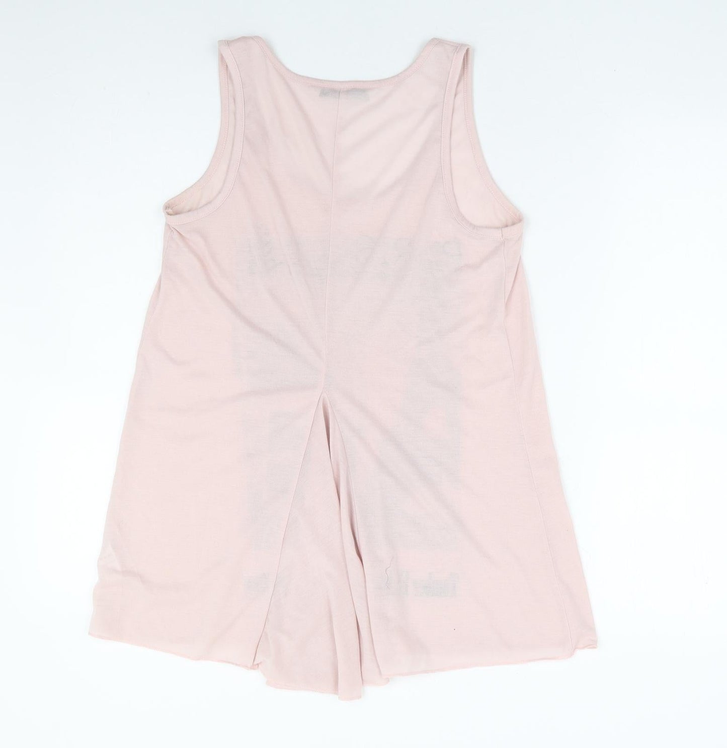BHS Womens Pink Polyester Basic Tank Size 12 Scoop Neck - Paris