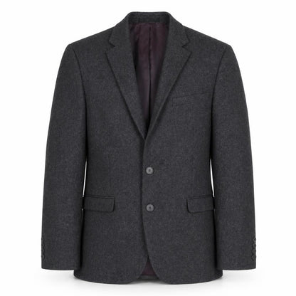 B&W Mens Grey Wool Jacket Suit Jacket Size 38