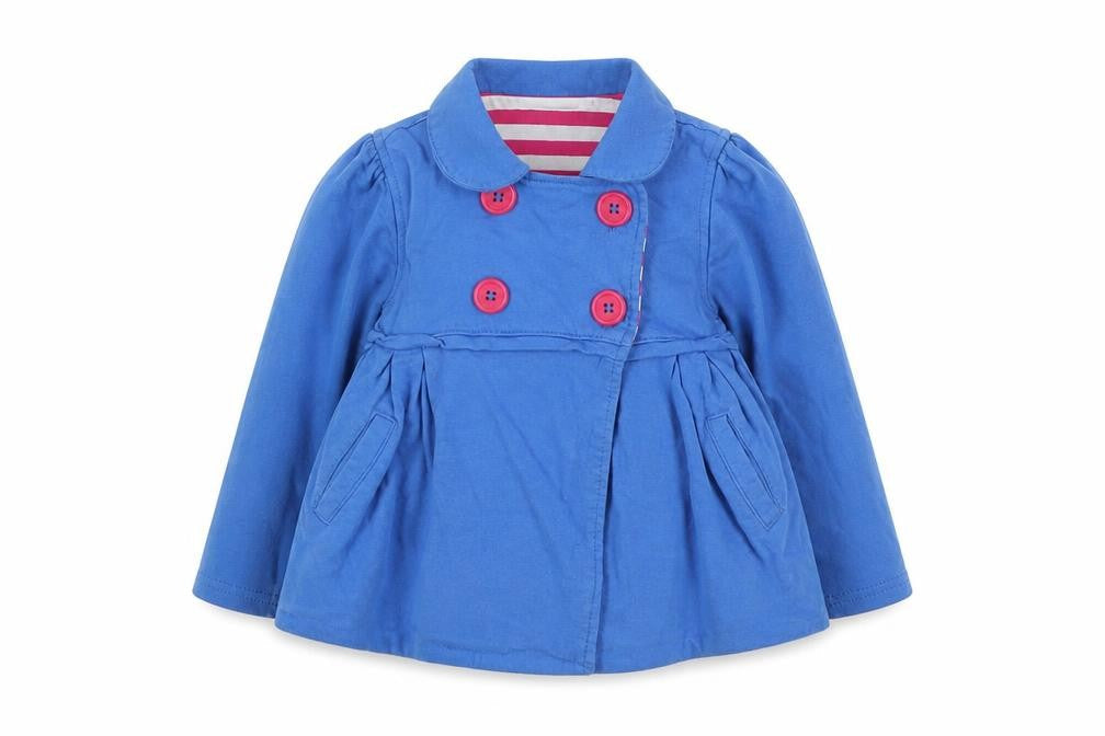 Marks & Spencer Girls Blue Jacket Size 2-3 Years Button
