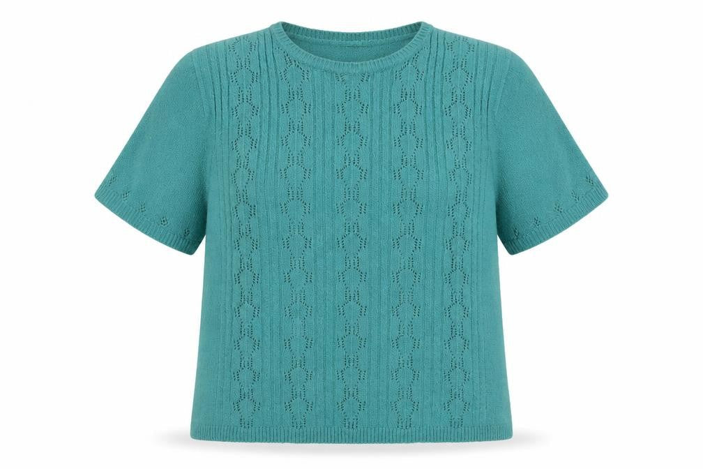 Berkertex Womens Blue Round Neck Acrylic Pullover Jumper Size 18