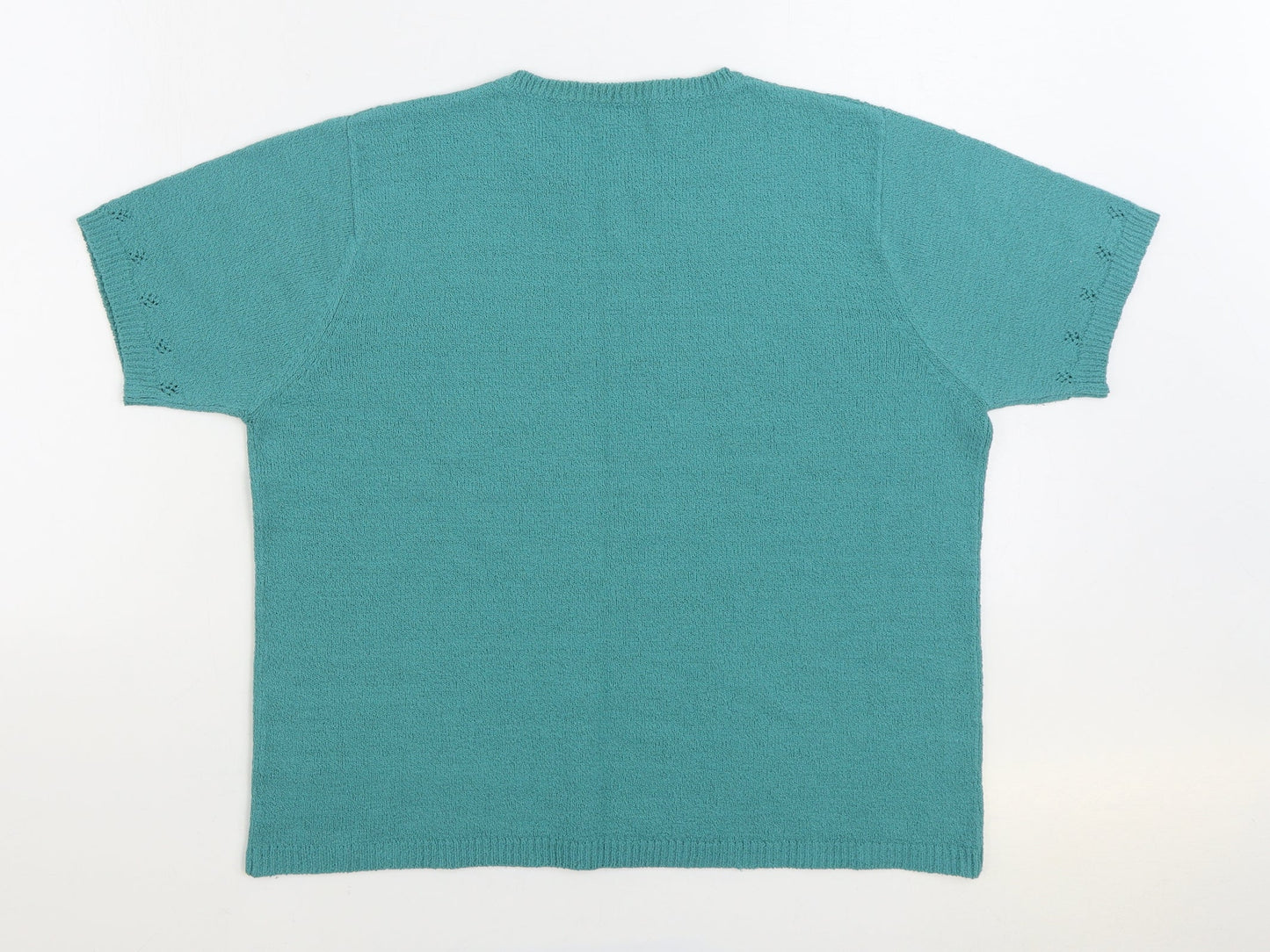 Berkertex Womens Blue Round Neck Acrylic Pullover Jumper Size 18