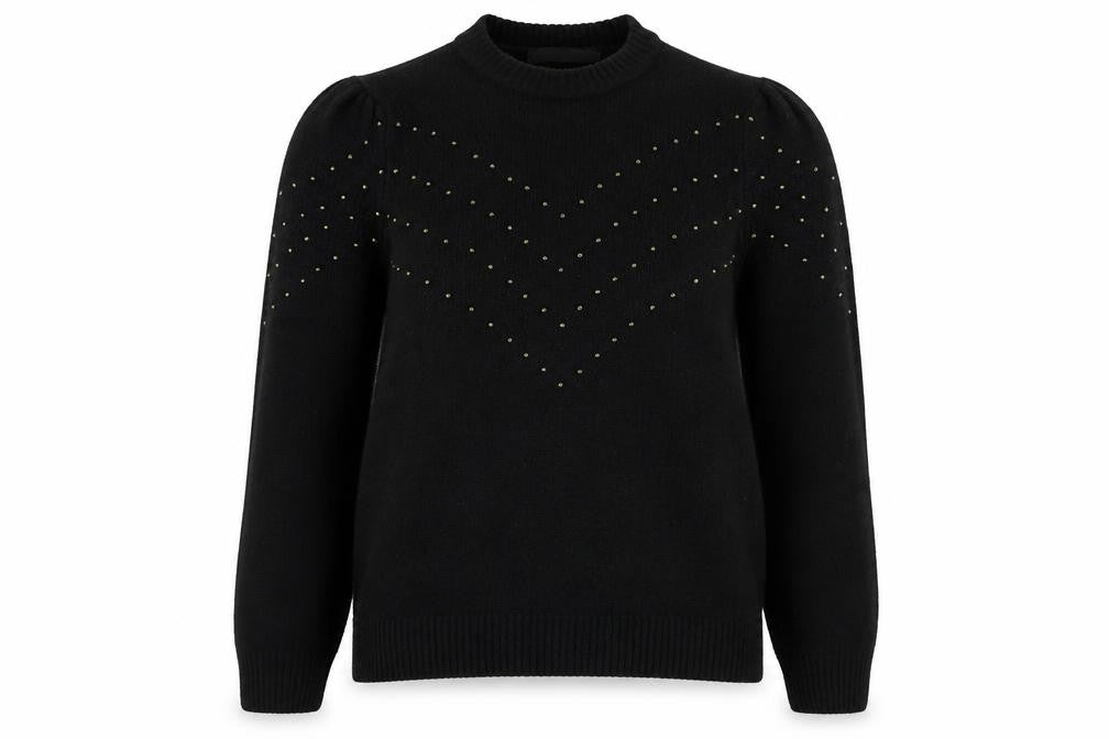 V by Very Womens Black Round Neck Acrylic Pullover Jumper Size 12