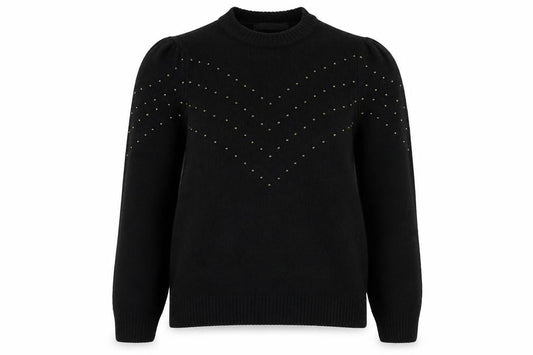 V by Very Womens Black Round Neck Acrylic Pullover Jumper Size 12