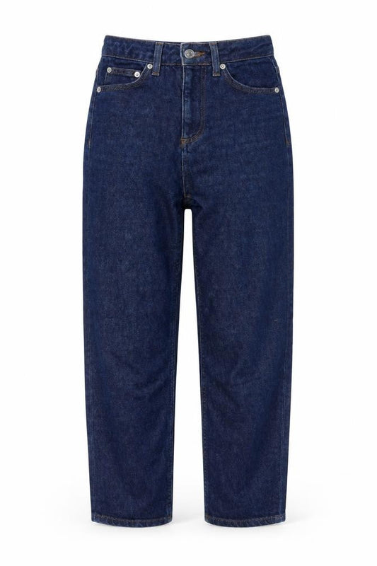 Topshop Womens Blue Cotton Mom Jeans Size 25 in L30 in Regular Button