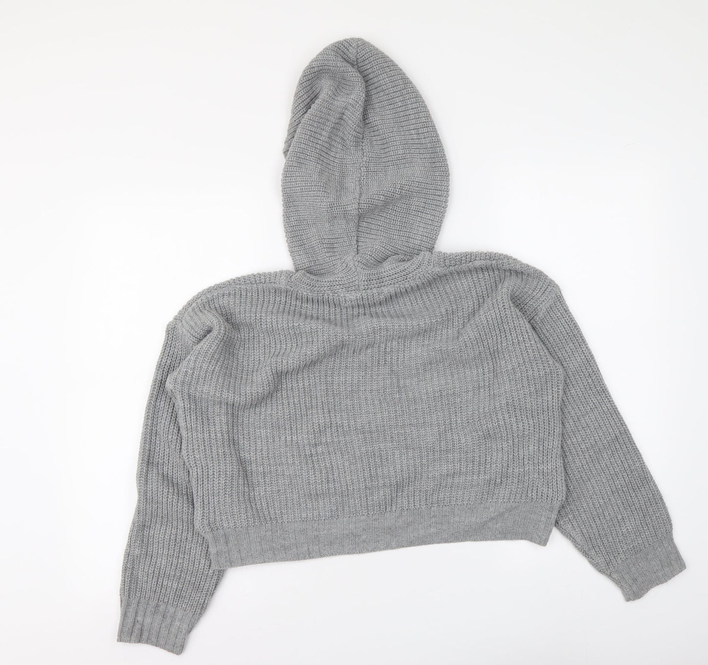 Selected Womens Grey Round Neck Acrylic Pullover Jumper Size S