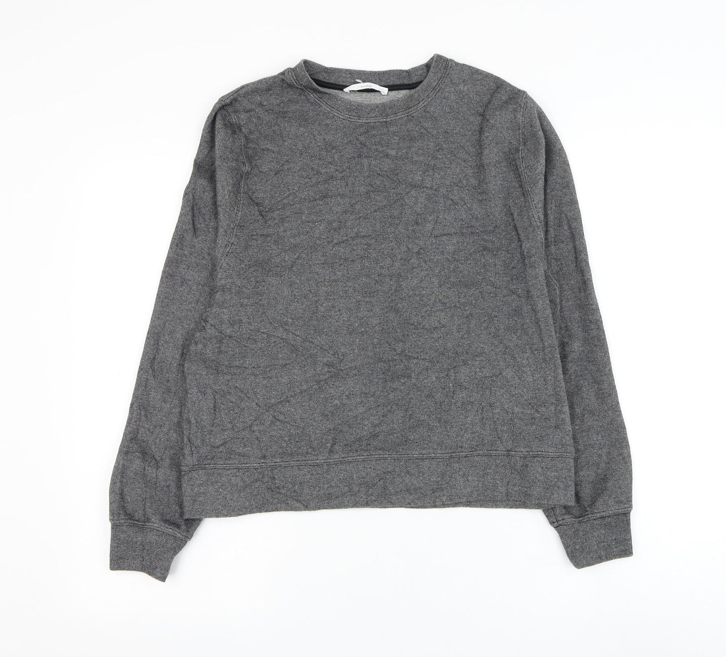 Mango Womens Grey Polyester Pullover Sweatshirt Size S Pullover