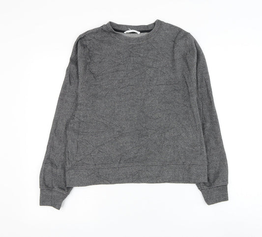 Mango Womens Grey Polyester Pullover Sweatshirt Size S Pullover