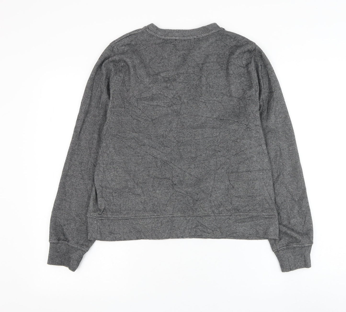 Mango Womens Grey Polyester Pullover Sweatshirt Size S Pullover