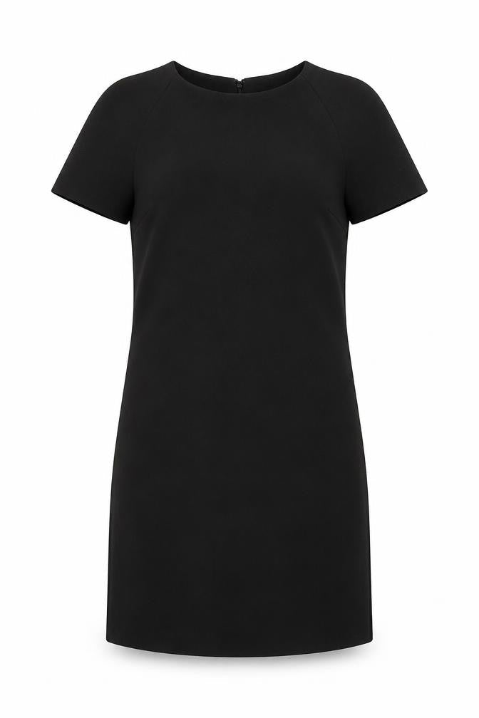 Atmosphere Womens Black Polyester Shift Size 8 Round Neck Zip