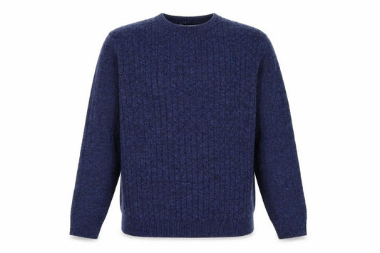 Topman Mens Blue Round Neck Acrylic Pullover Jumper Size L