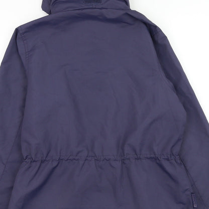 Outdoor Essentials Womens Blue Rain Coat Coat Size 8 Zip