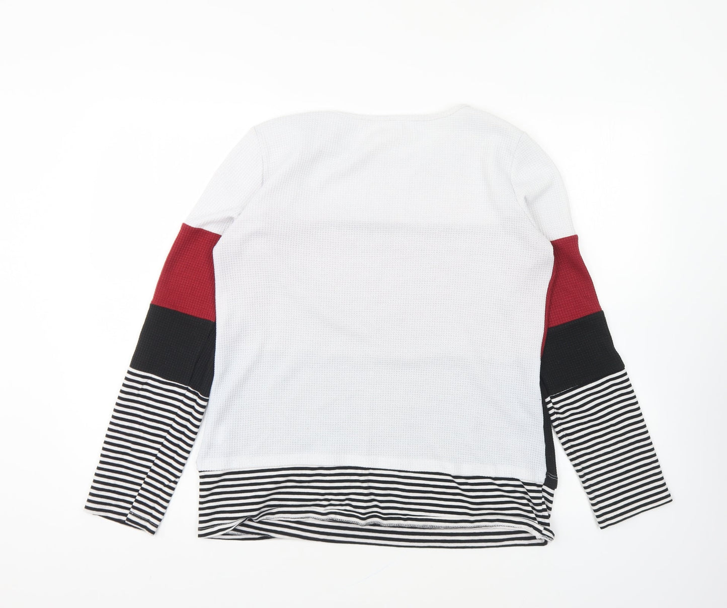 SheIn Womens Multicoloured Striped Polyester Pullover Sweatshirt Size L Pullover