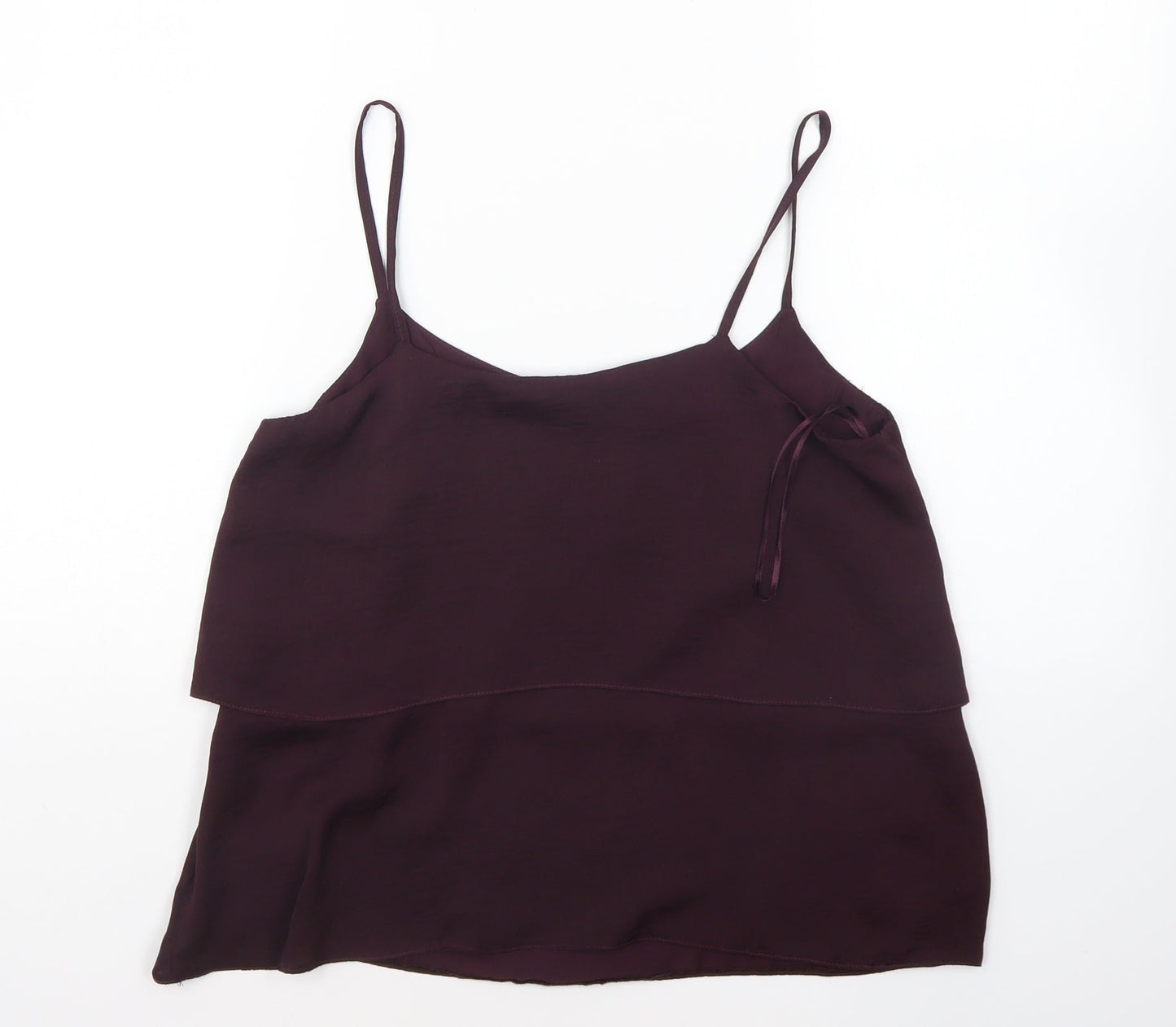New Look Womens Purple Polyester Camisole Blouse Size 10 Square Neck