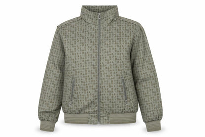 Preworn Womens Green Geometric Jacket Size S Zip - Pacman