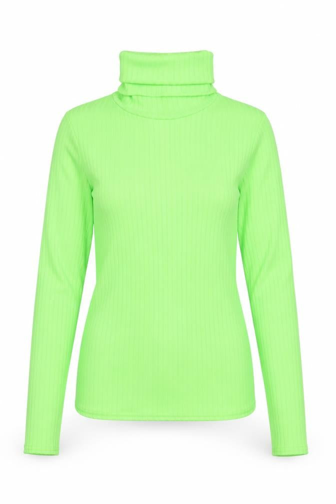 PRETTYLITTLETHING Womens Green Roll Neck Polyester Pullover Jumper Size 6