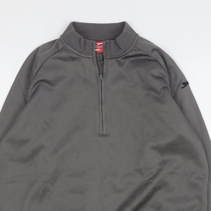 Slazenger Mens Grey Polyester Pullover Sweatshirt Size M