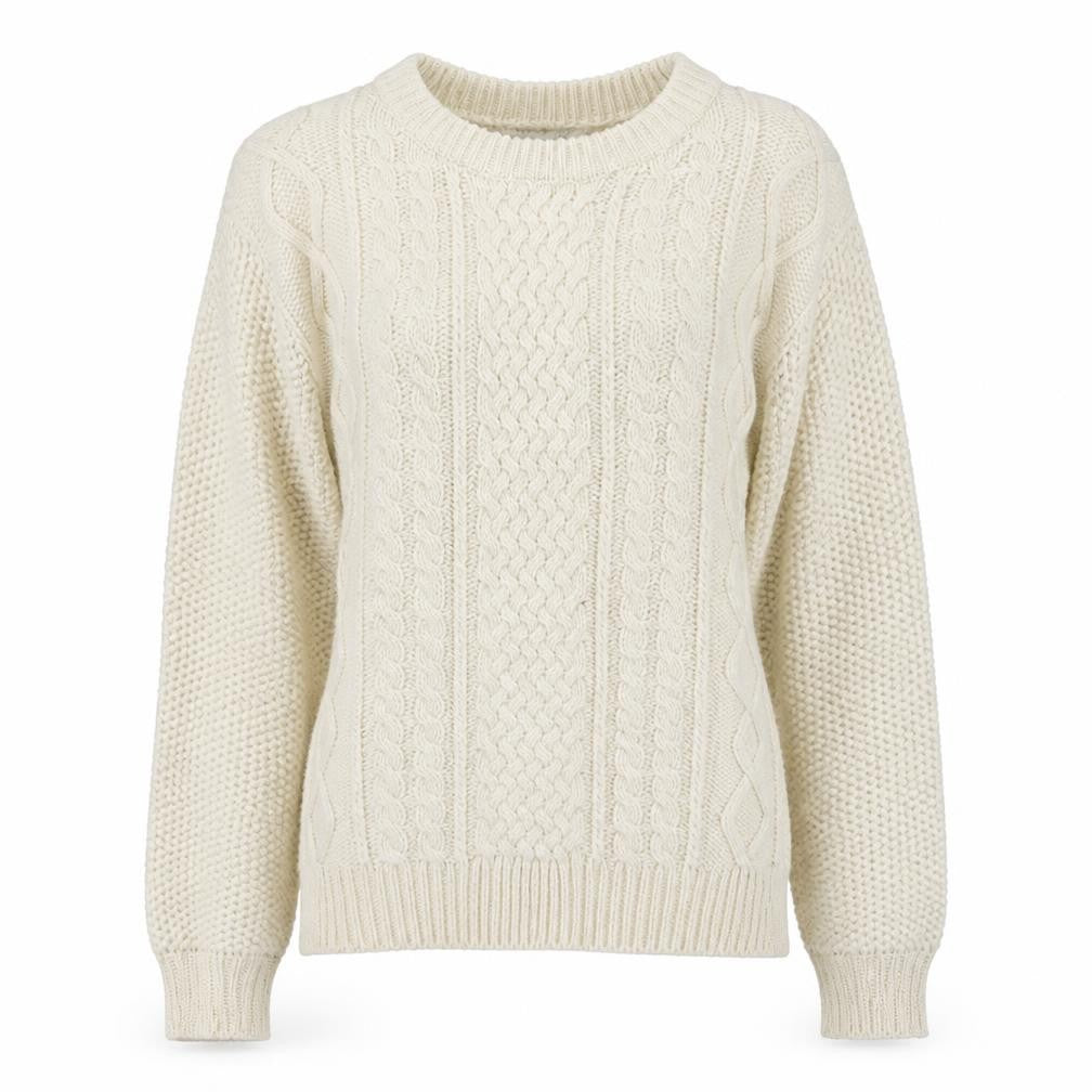 Atmosphere Womens Beige Round Neck Acrylic Pullover Jumper Size 6