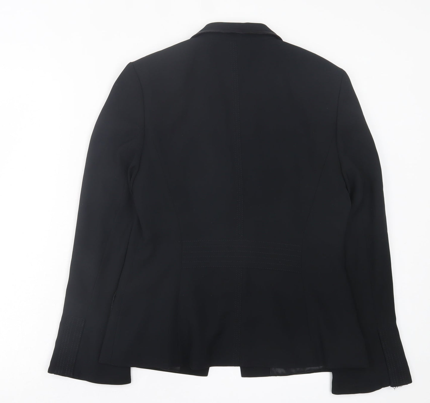 NEXT Womens Black Jacket Blazer Size 12 Hook & Eye