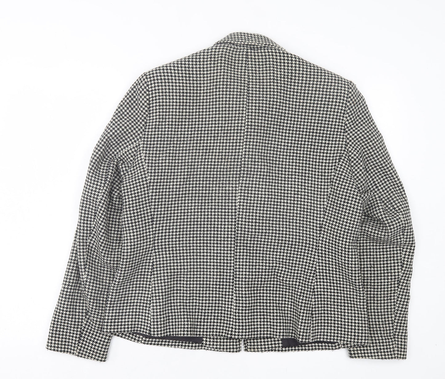 Marks and Spencer Womens Black Geometric Jacket Size 16 Zip