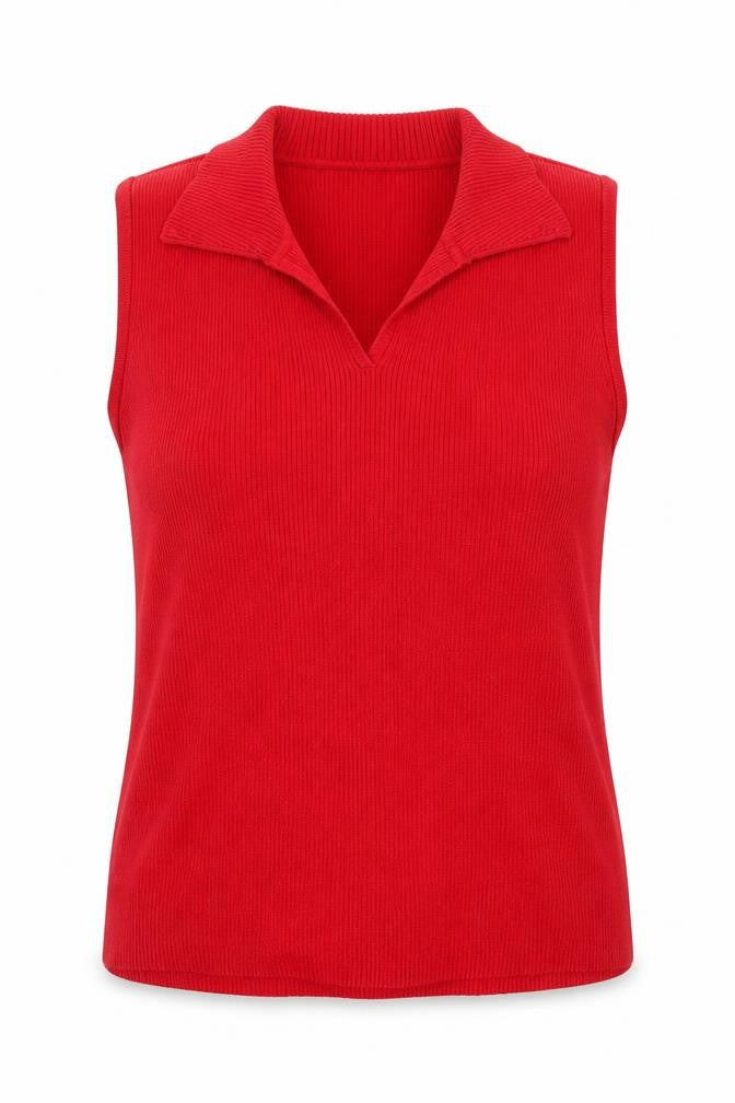 Caslon Womens Red 100% Cotton Basic T-Shirt Size L V-Neck