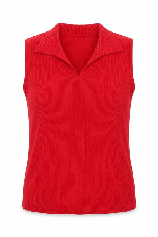 Caslon Womens Red 100% Cotton Basic T-Shirt Size L V-Neck