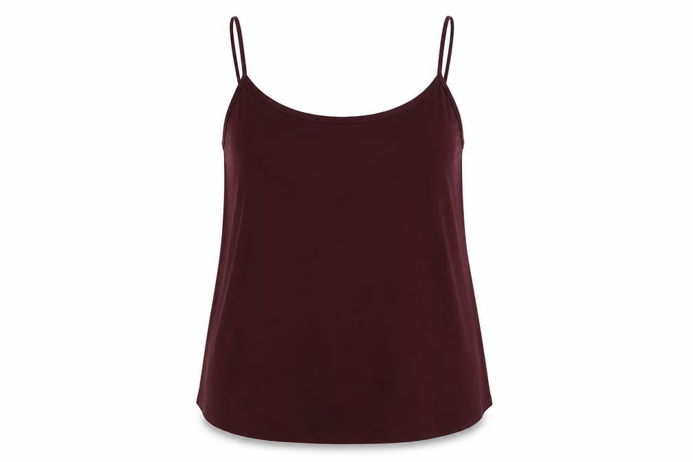 New Look Womens Purple Polyester Basic Tank Size 10 Off the Shoulder