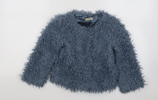 NEXT Girls Blue Jacket Size 4 Years Snap