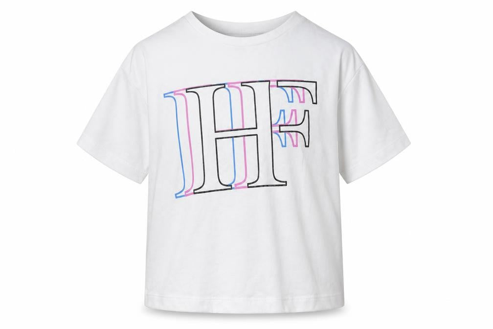 Holyfield Girls White Cotton Basic T-Shirt Size 9-10 Years Round Neck Pullover