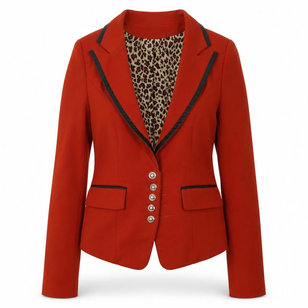C.D.C Womens Orange Jacket Blazer Size S Button