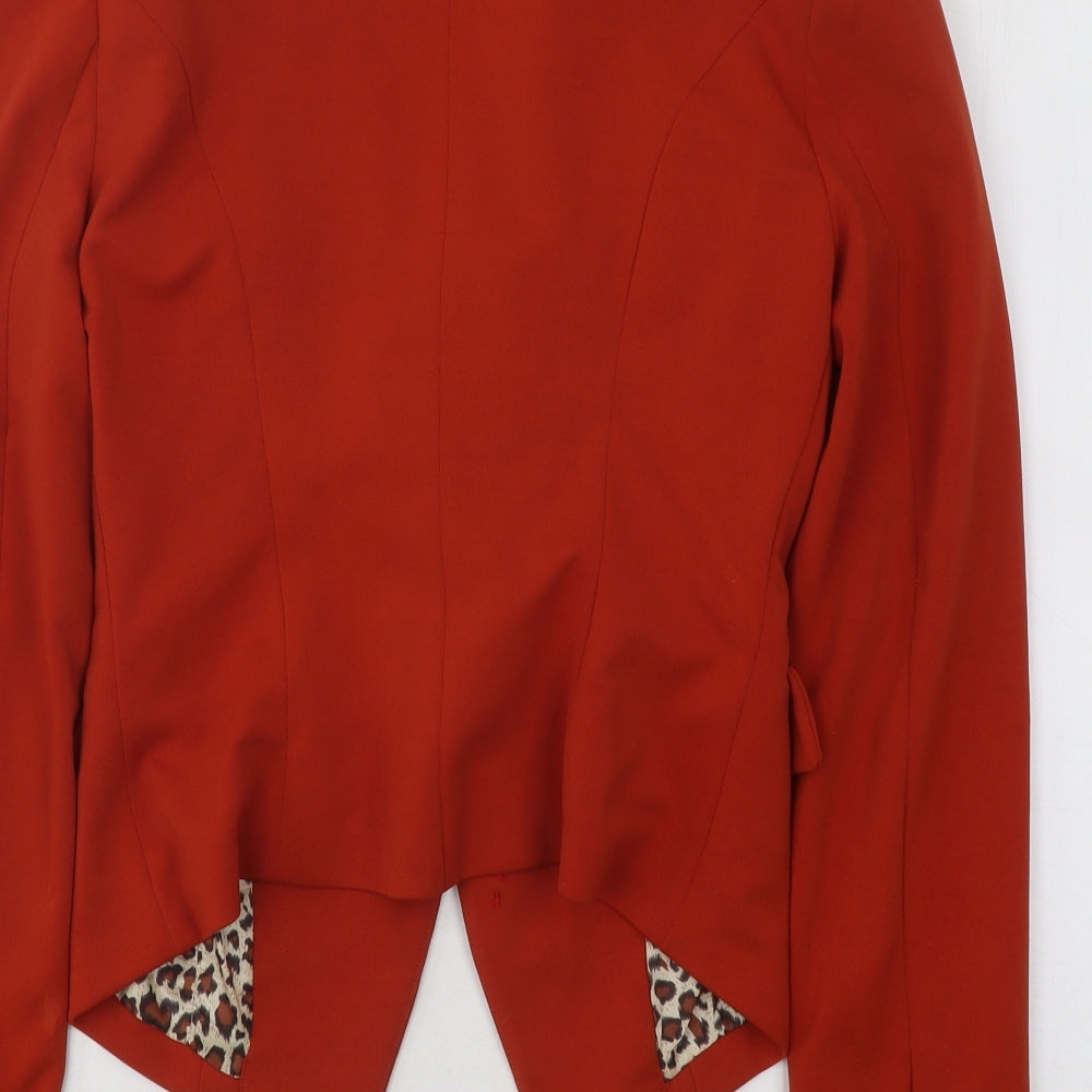 C.D.C Womens Orange Jacket Blazer Size S Button