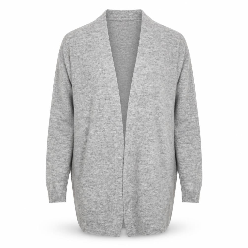 H&M Womens Grey V-Neck Acrylic Cardigan Jumper Size S