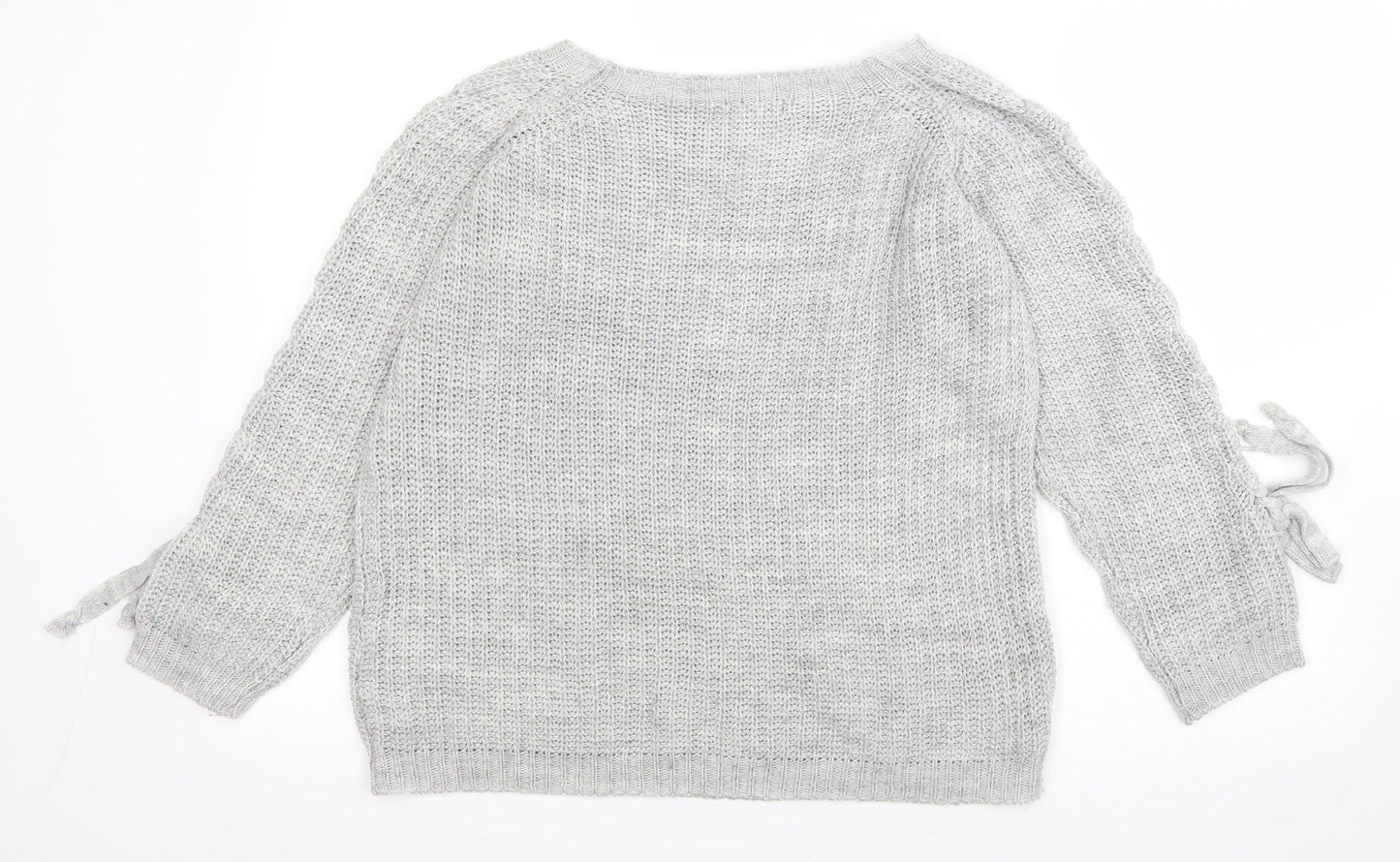 Cameo Rose Womens Green Boat Neck Acrylic Pullover Jumper Size M