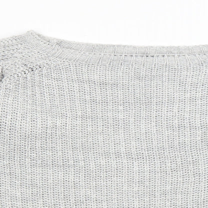 Cameo Rose Womens Green Boat Neck Acrylic Pullover Jumper Size M