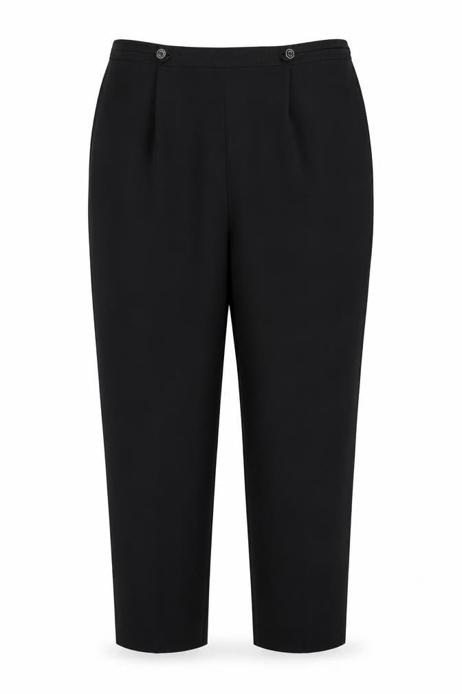 Bonmarché Womens Black Polyester Trousers Size 18 L27 in Regular Drawstring