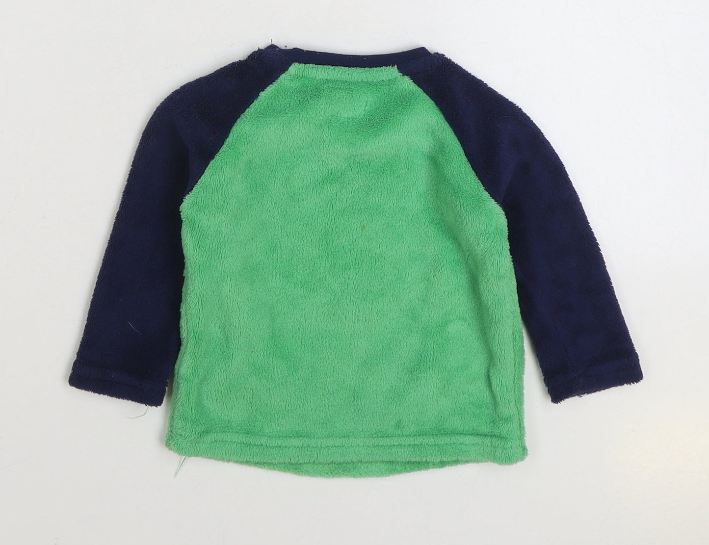 Primark Baby Green Solid Polyester Pyjama Top Size 9-12 Months Pullover - Robot